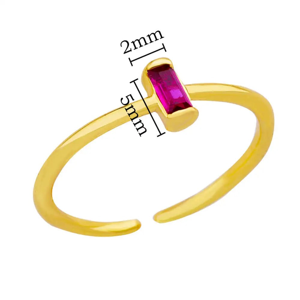 Trend Gold CZ Open Ring Women’s Wedding Finger Jewelry