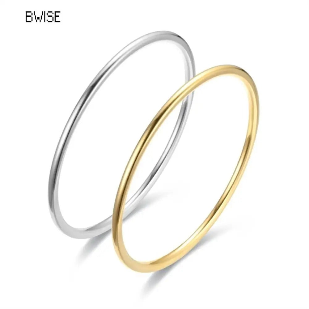 Fashionable Stainless Steel Bracelet For Women Round Minimalist Elegant Gold Color Bracelet Women's Accessories Popular Jewelry