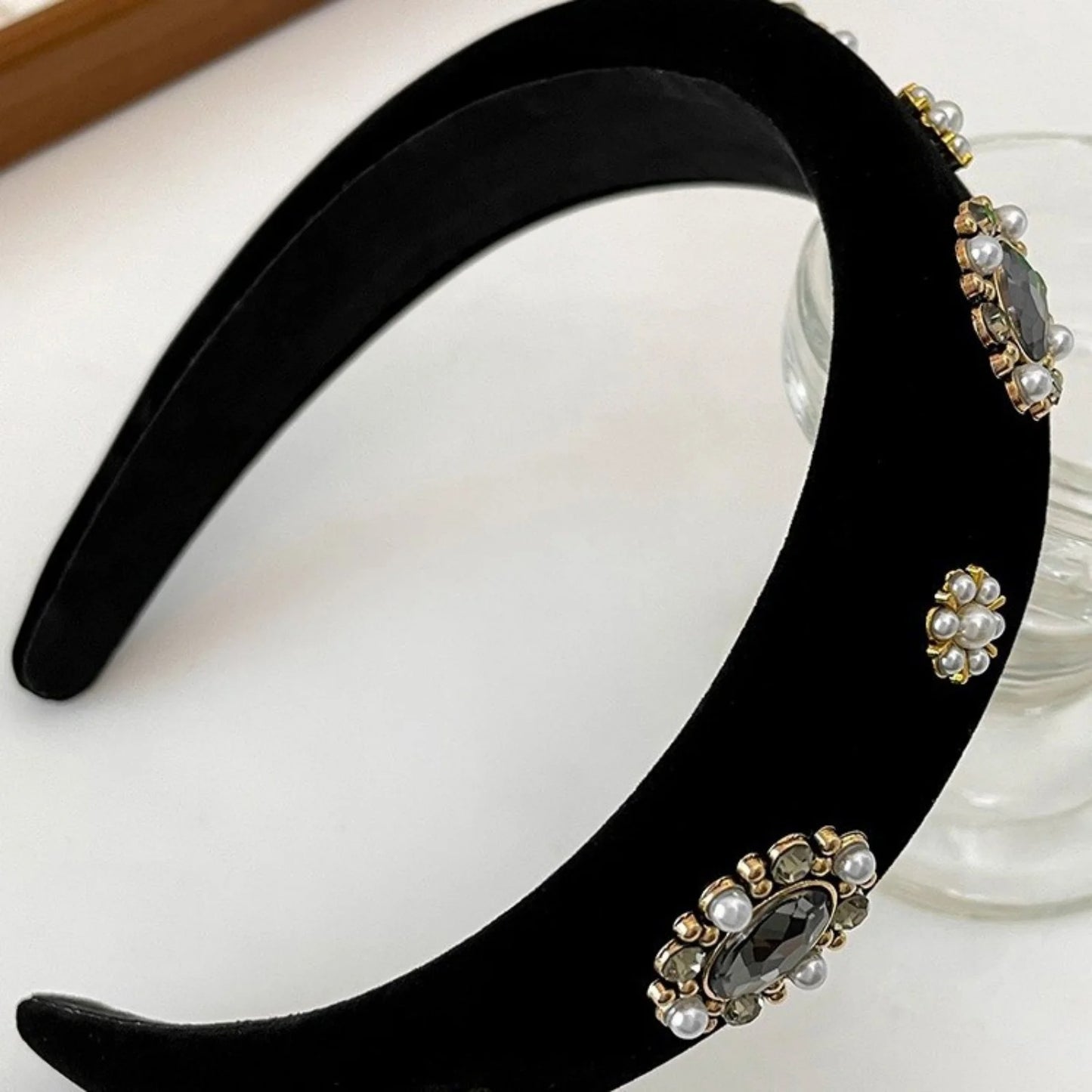 Autumn Winter Sparkly Rhinestone Hairband Women Korea Style