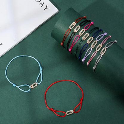 Adjusted Size Can Move Stone Multiple colors Rope Woven bracelet For Women And Men Fashion Jewelry 2025 New Bracelets Woman