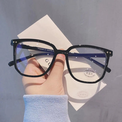 Japanese Black Polygon Anti Blue Light Glasses for Students