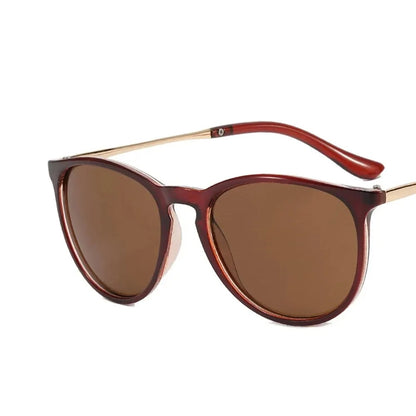 Trendy Metal Round Cat Eye Sunglasses for Men & Women Luxury Fashion Eyewear UV400