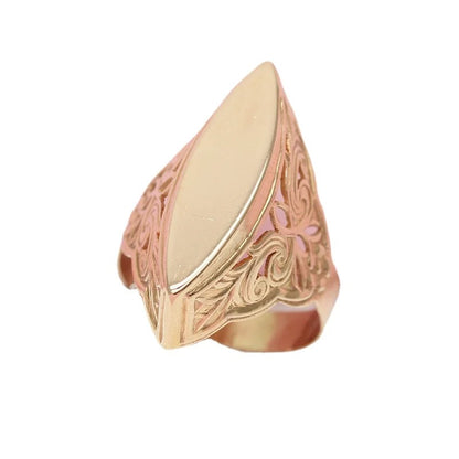 Unique Butterfly Glossy Ring 14K Rose Gold Plated Wedding Jewelry