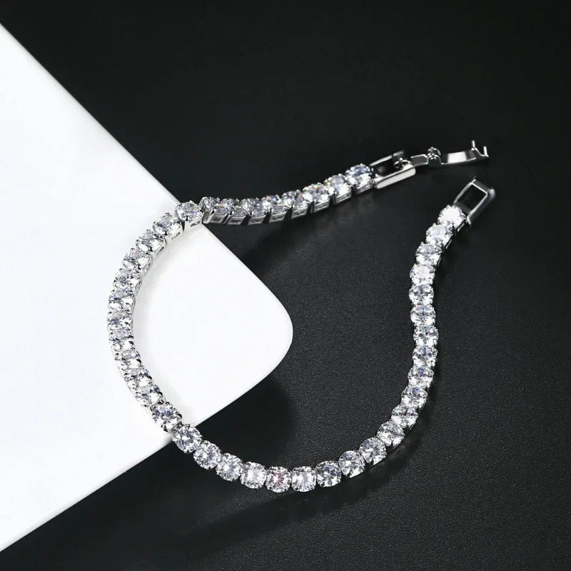 Luxury 4mm CZ Tennis Bracelet Gold & Silver for Men & Women