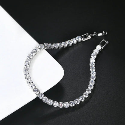 Luxury 4mm CZ Tennis Bracelet Gold & Silver for Men & Women