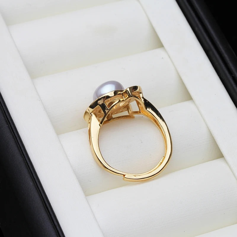 Women’s Natural Pearl Ring Wedding & Mother Gift
