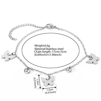 Stainless Steel Butterfly Pendant Bracelet Women’s Jewelry Gift