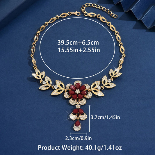 1PC Women's Fashion Flower Design Necklace Jewelry Suitable for Date, Party, Festival Gifts
