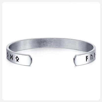 Viking Bracelets for Men Nordic Viking Rune Letters Amulet Cuff Bangle Vintage Punk Rock Boy Wristband