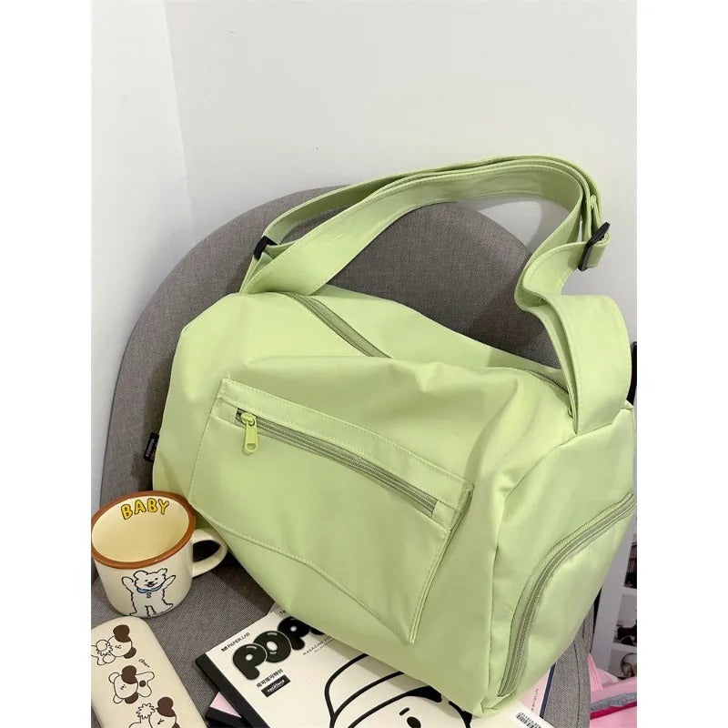 Large Canvas Crossbody Travel Tote for Women