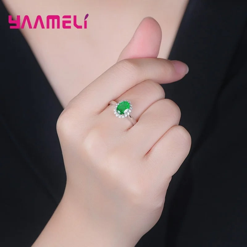 925 Sterling Silver Women’s Wedding Engagement Ring with CZ