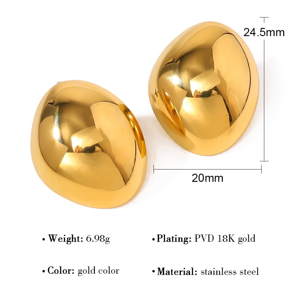 Women’s 18K Gold Plated Irregular Earrings High Quality Waterproof Jewelry