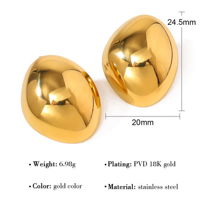 Women’s 18K Gold Plated Irregular Earrings High Quality Waterproof Jewelry