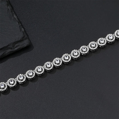 Fashion 9MM Iced Out Crystal Round Tennis Chain Necklace for Men Women Bling Full Cubic Zircon Necklaces Rapper Charm Jewelry
