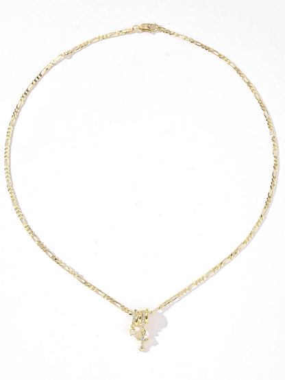 Light Luxury Five Rings Zircon Cross Star Pendant Necklace, Women's Personality Simple and Elegant Special Jewelry Gift