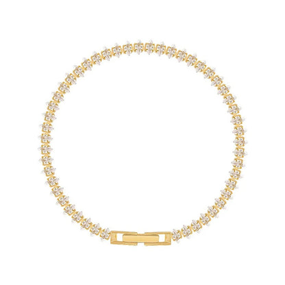 Gothic Rhinestone Marquise Charm Bracelet Elegant Jewelry