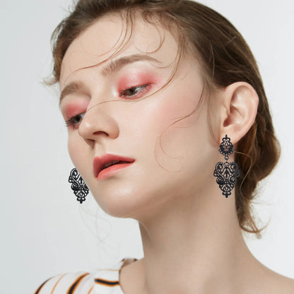 Exaggerated Boho Leaf Flower Earrings Women’s Statement Jewelry Gift