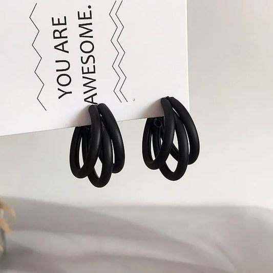 Elegant C-Shaped Dangle Earrings Women’s Geometric Statement Jewelry