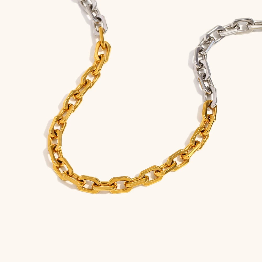 PVD Plated Fashion Chain Necklace for Women Trendy Jewelry Gift