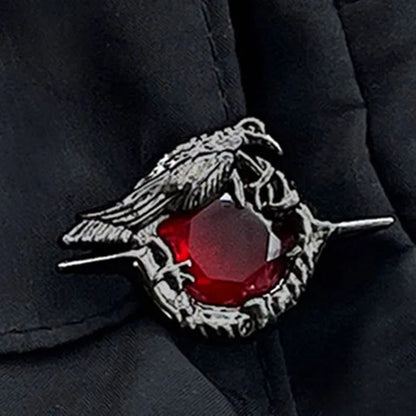 Love And Deepspace Sylus Brooch Cosplay Black Crow Badge Pendant Alloy Corsage Pin Jewelry Clothes Backpack Accessory
