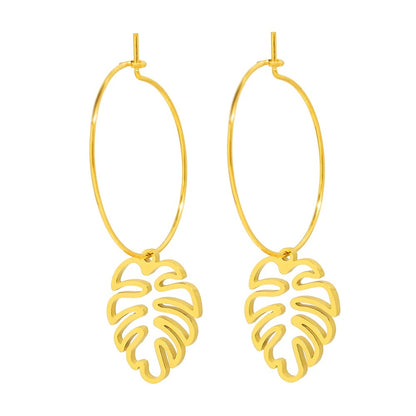 Stainless Steel Earrings Unique Pendant Design Drop Earrings For Women Jewelry