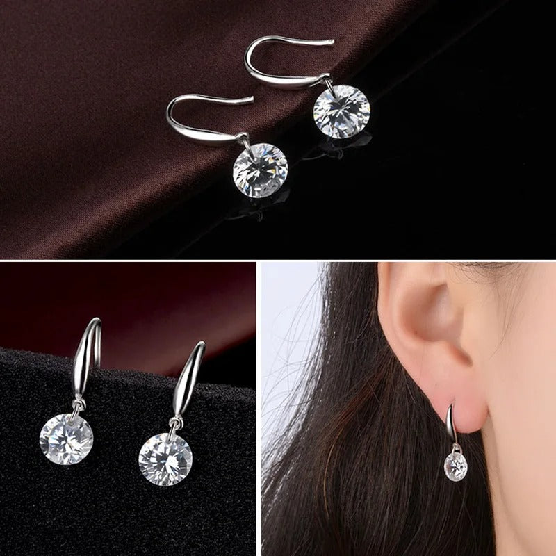 New Zircon Drop Earrings Women Hook Wedding Party Gift
