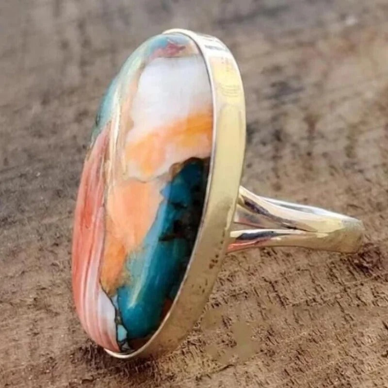 Retro Creative Red Color Stone Hollow Personal Rings For Women Party Accessories Fashion Gifts Custom Jewelry