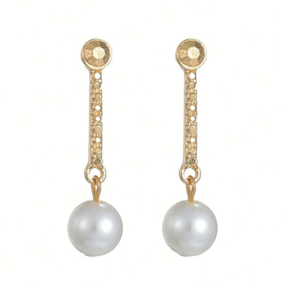 New Fashionable Bridal Jewelry Set Elegant Handmade Imitation Pearl Beaded Necklace And Earrings For Women Wedding Accessories
