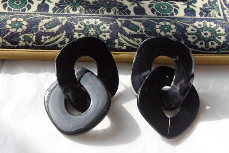 New Big Link Chain Acrylic Drop Earrings Bohemian Large Resin Long Dangle Earrings for Women Fashion Jewelry Brincos