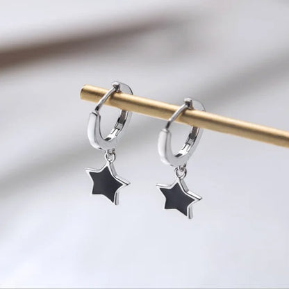 925 Silver Small Star Earrings Women’s Simple Fashion Jewelry