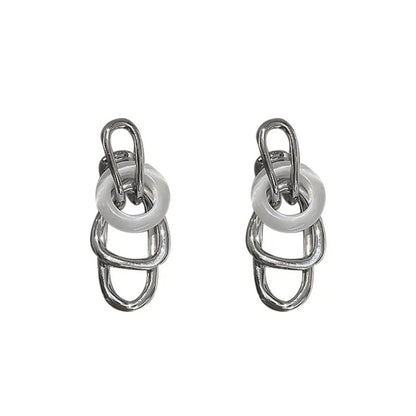 Punk Multilayer Opal Dangle Earrings Women Irregular Jewelry