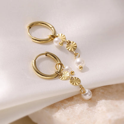 Delicate Gold Drop Earrings Women Stainless Steel Fashion