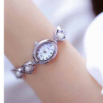 UTHAI Women's Watch Brand Japanese Style Light Luxury Simple Pearl Bracelet Jewelry Waterproof Female Fashion Clock Watches Gift