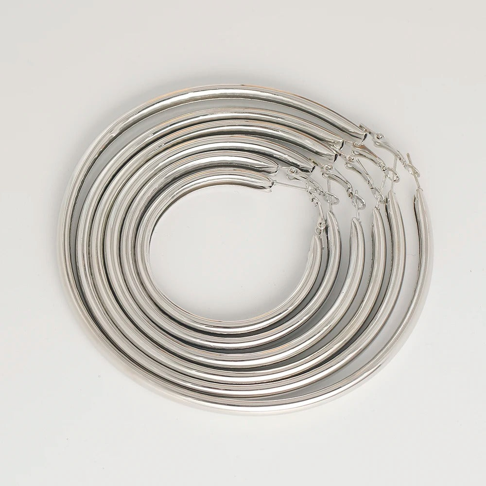 Oversized Big Hoop Earrings for Women Thick Round Punk Jewelry