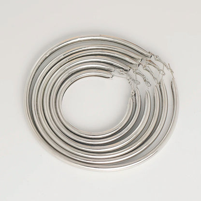 Oversized Big Hoop Earrings for Women Thick Round Punk Jewelry