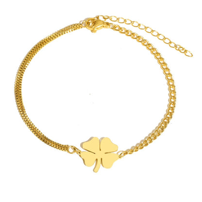Classic Clover Pendant Bracelet Non-Fading Stainless Steel Jewelry