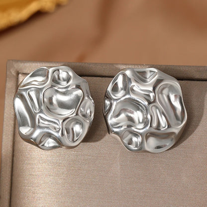 Stainless Steel Geometric Stud Earrings for Women Non-Fading Jewelry