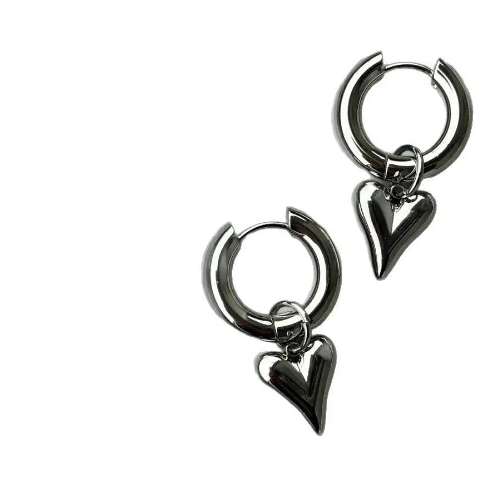Trendy Geometric Heart Earrings for Women Simple Jewelry