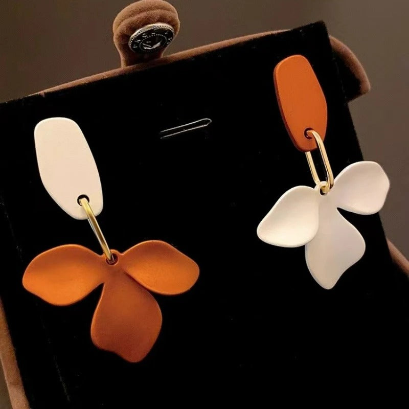 Exaggerated Flower Earrings Trendy Korean Style for Women