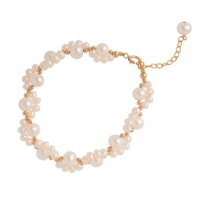 Cute Animal Paw Pearl Bracelet for Women Gold Retro Jewelry Gift