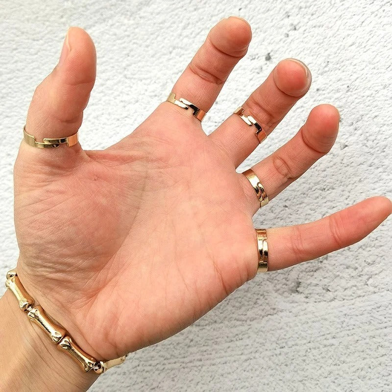 Punk Skull Skeleton Finger Bracelet Gothic Jewelry Halloween Party