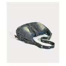 Retro Denim Shoulder Bag Women Large Crossbody Messenger