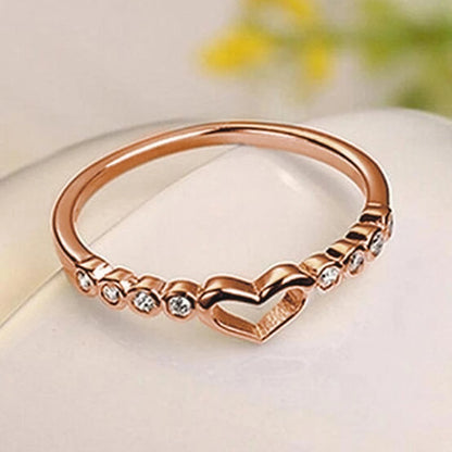 Heart CZ Ring for Women Chic Daily Wear Fashion Jewelry