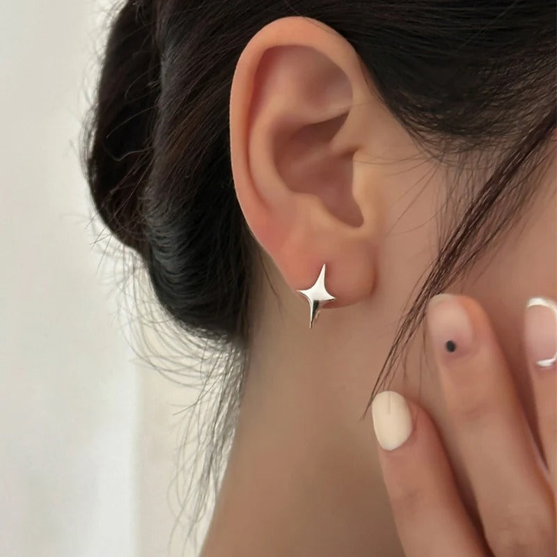 Star Geometric Hoop Earrings for Women
