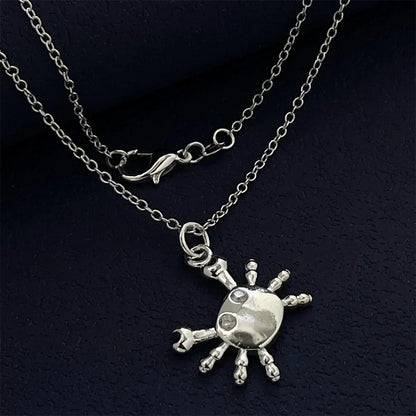 Elegant Silver Crab Pendant Necklace for Women & Couples