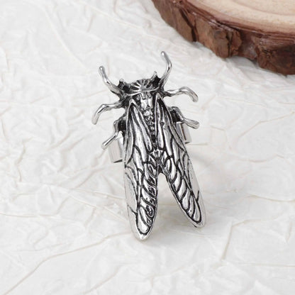 Retro Opening Insect Ring Metal Animal Ring New Women's Trend Daily Jewelry