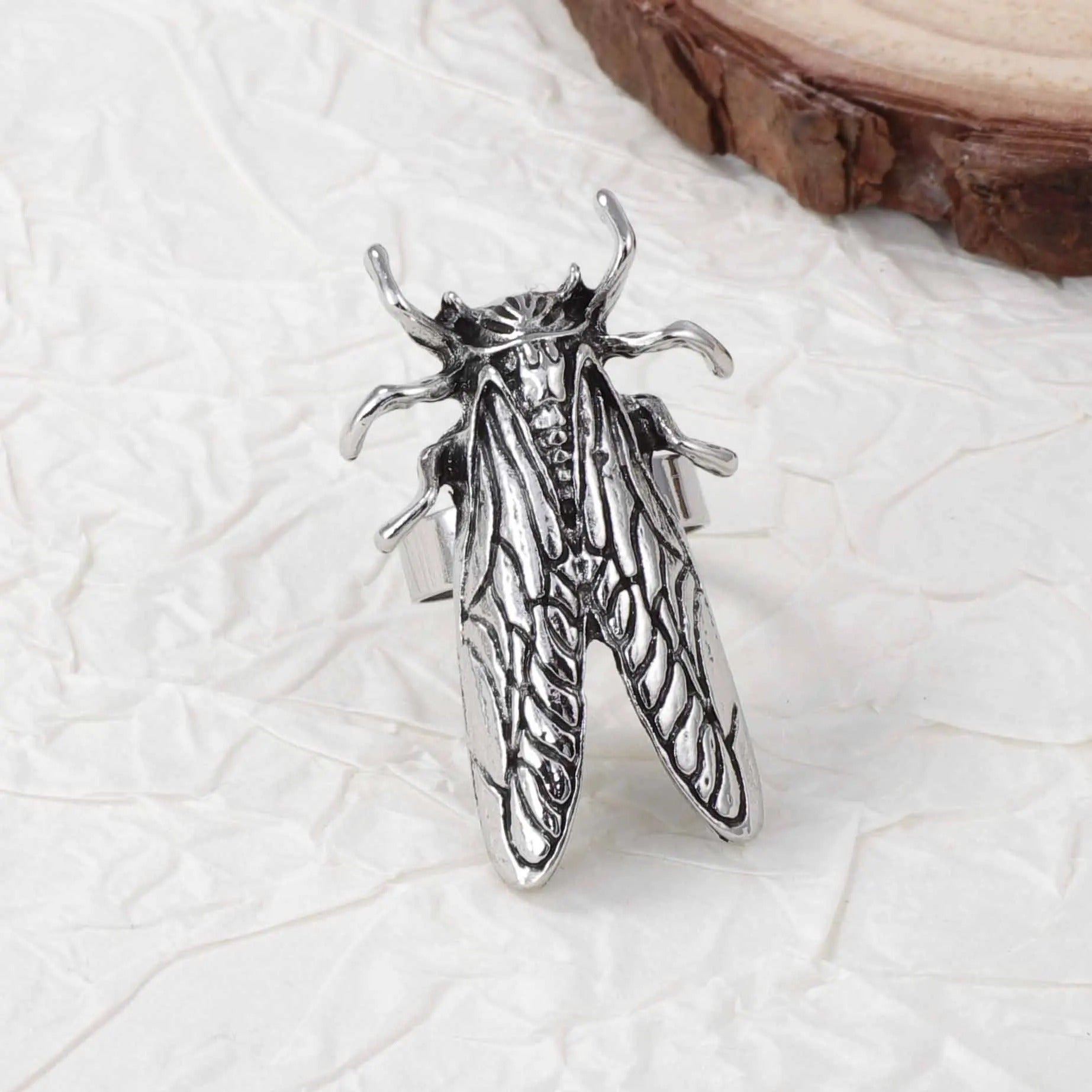 Retro Opening Insect Ring Metal Animal Ring New Women's Trend Daily Jewelry Accessories