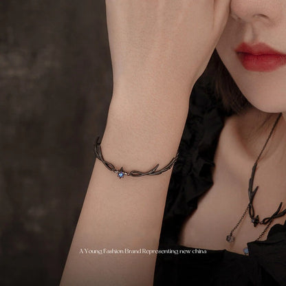 Dark Style Black Bracelet Personality Ladies Simple Charm Casual Jewelry Gift