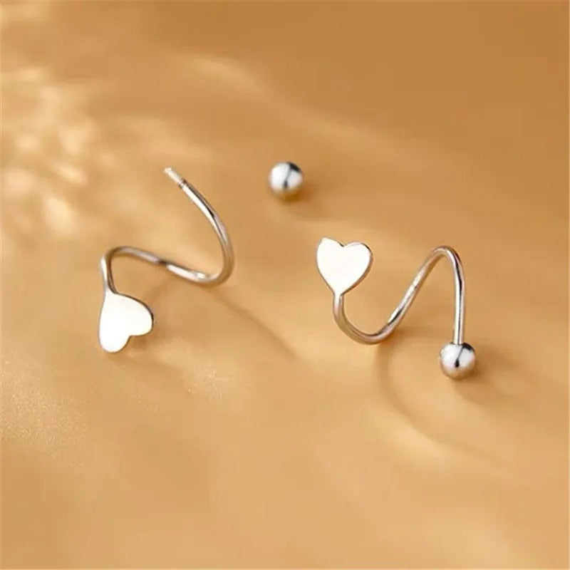 Twisted Spiral Lip Tongue Ear Cartilage Helix Piercing Stud Gifts