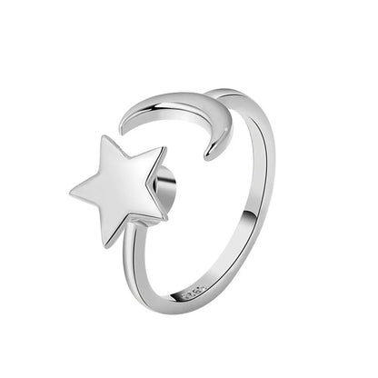 Anti-Stress Spinner Ring Stainless Steel Sunflower Jewelry for Women
